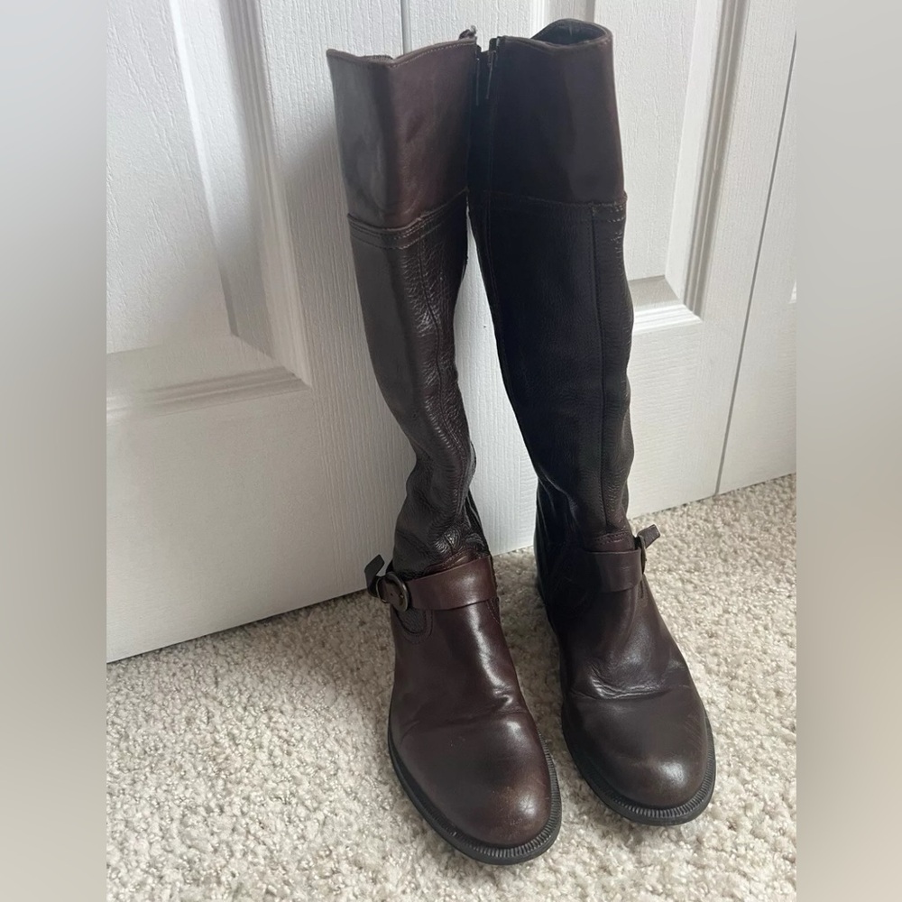 Aldo genuine leather - rider boots- dark brown- size 37